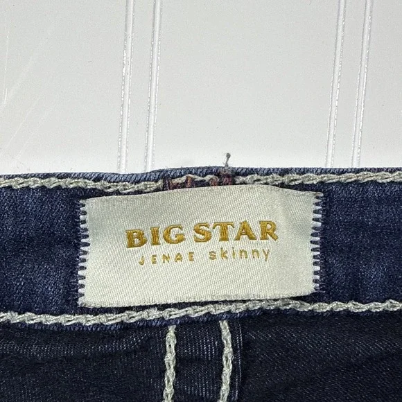 BIG STAR Western Jeans JENAE Skinny Dark Blue Stretch Denim Womens 29R - Picture 5 of 9